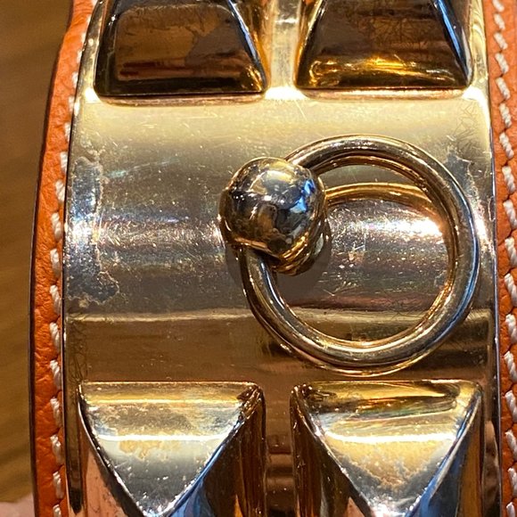 HERMES Collier De Chien Leather Bracelet w/ Studs - Picture 4 of 7